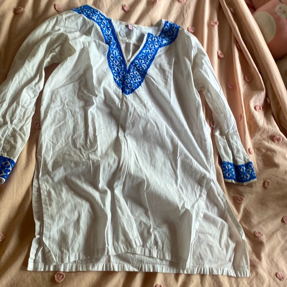 Barbara Gerwit White Lace Beach Shirt